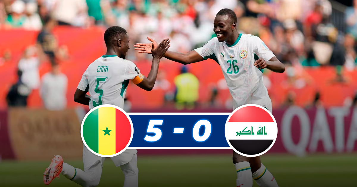 Mundial 2026: Senegal goleó 5-0 a Irak y sueña con clasificar a 16vos como mejor tercero