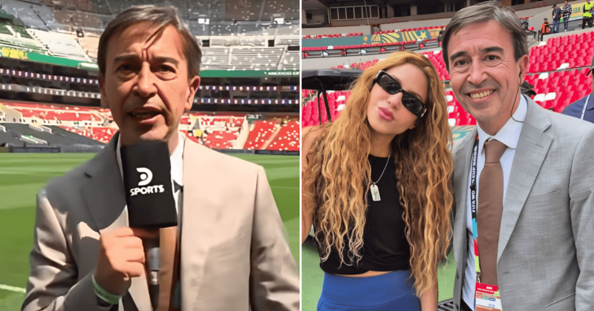 Periodista se viraliza tras dejar transmisión en vivo del Mundial 2026 para tomarse una foto con Shakira: "Admiración"
