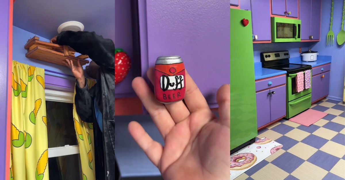 ¡Increíble! Convirtió su cocina en la de Los Simpson y cumplió un sueño que llevaba más de 30 años esperando