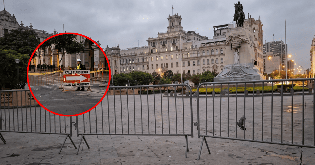 Cercado de LIma: Plaza San Martín amanece con rejas y calles cerradas ante anuncio de marchas tras resultados electorales