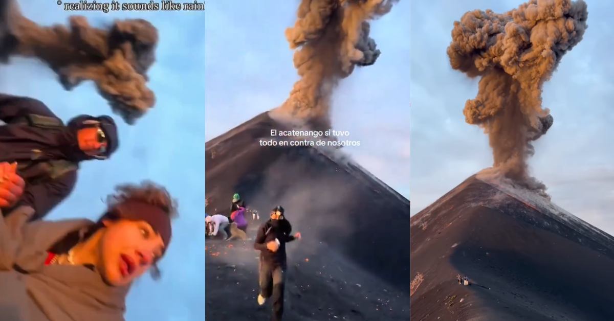 ¡Impactante! Turistas huyen de lluvia de lava tras erupción del Volcán de Fuego en Guatemala