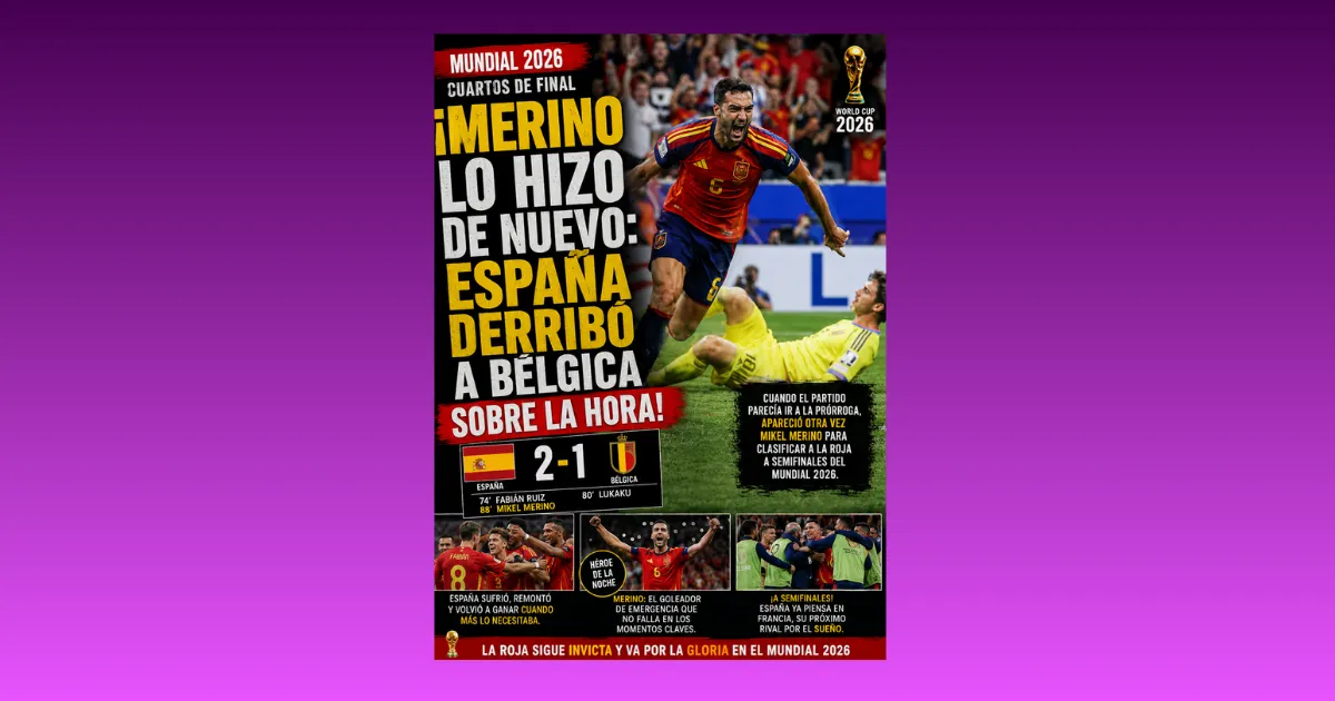 ¡MERINO LO HIZO DE NUEVO: ESPAÑA DERRIBÓ A BÉLGICA SOBRE LA HORA! (VIDEO)