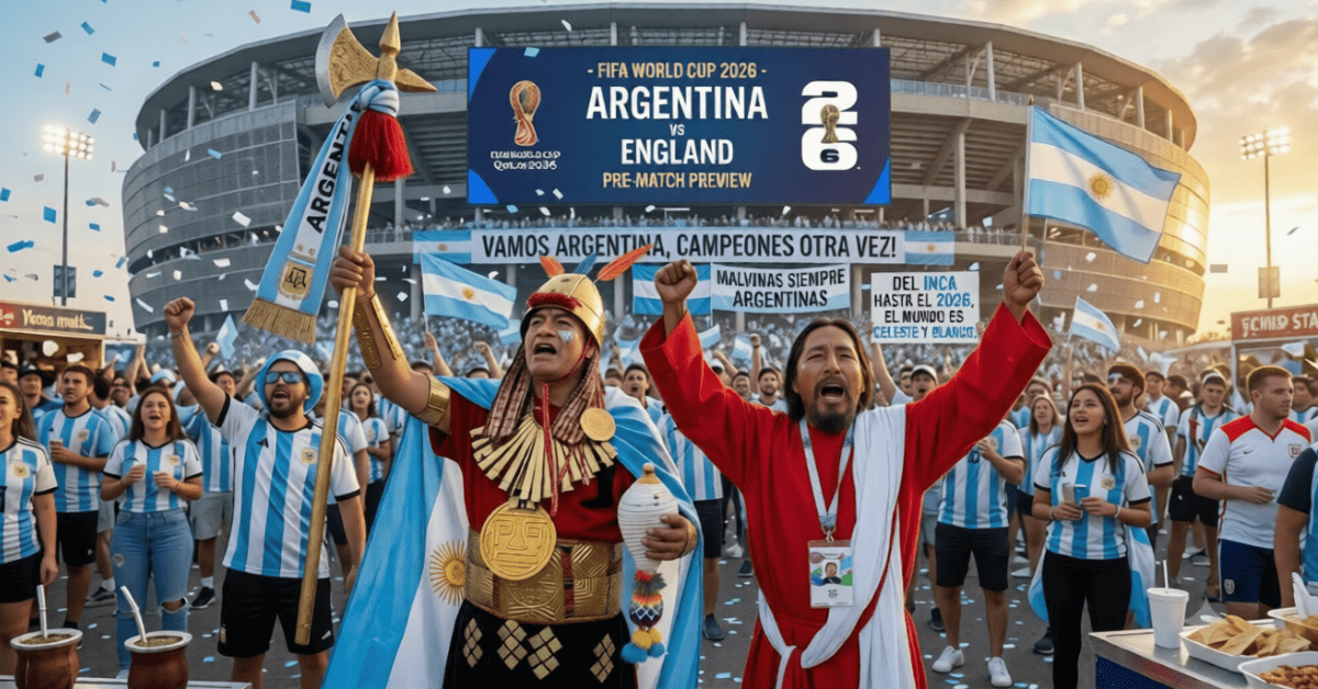 'El hincha israelita' y 'El inca de la selección' alientan a Argentina previo al duelo ante Inglaterra