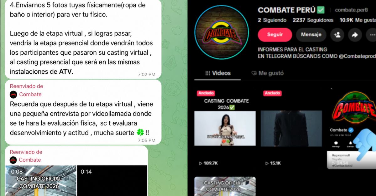 Falso casting de "Combate" pone en riesgo a jóvenes: Así operan las cuentas que buscan engañar con supuestas audiciones