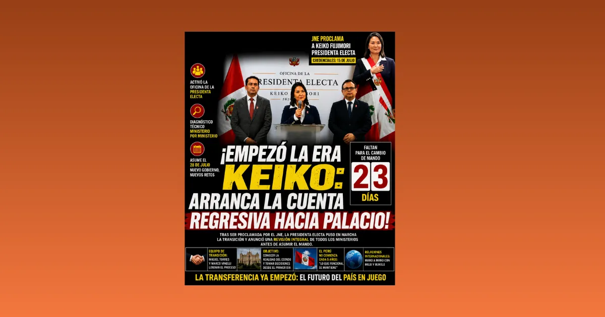 ¡EMPEZÓ LA ERA KEIKO: ARRANCA LA CUENTA REGRESIVA HACIA PALACIO!