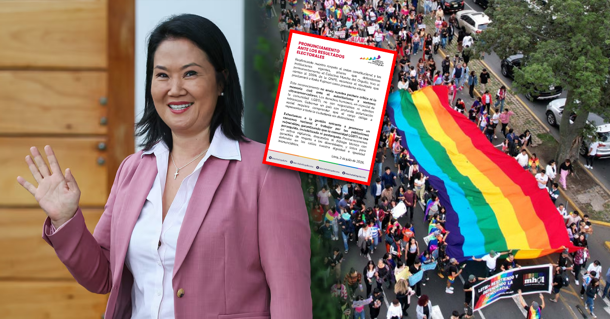Keiko Fujimori: Colectivo Marcha del Orgullo reconoce resultado electoral y adelanta oposición vigilante