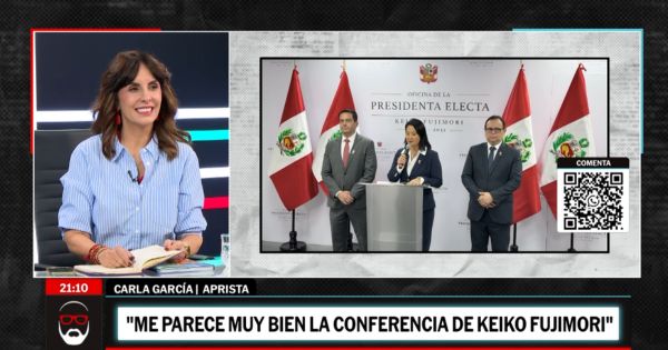 Carla García siente “pena” por Roberto Sánchez y resalta primer mensaje de Keiko Fujimori: “Recontra Donald Trump”