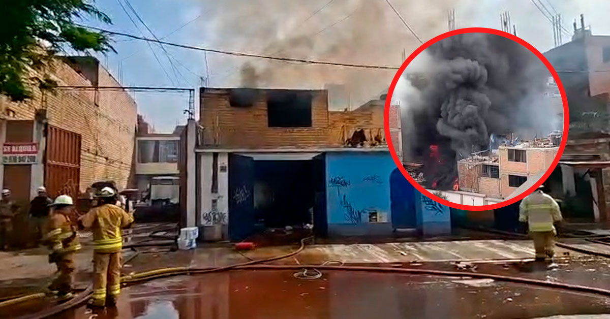 Emergencia en Ate: Incendio de gran magnitud se registra en un almacén clandestino en zona residencial