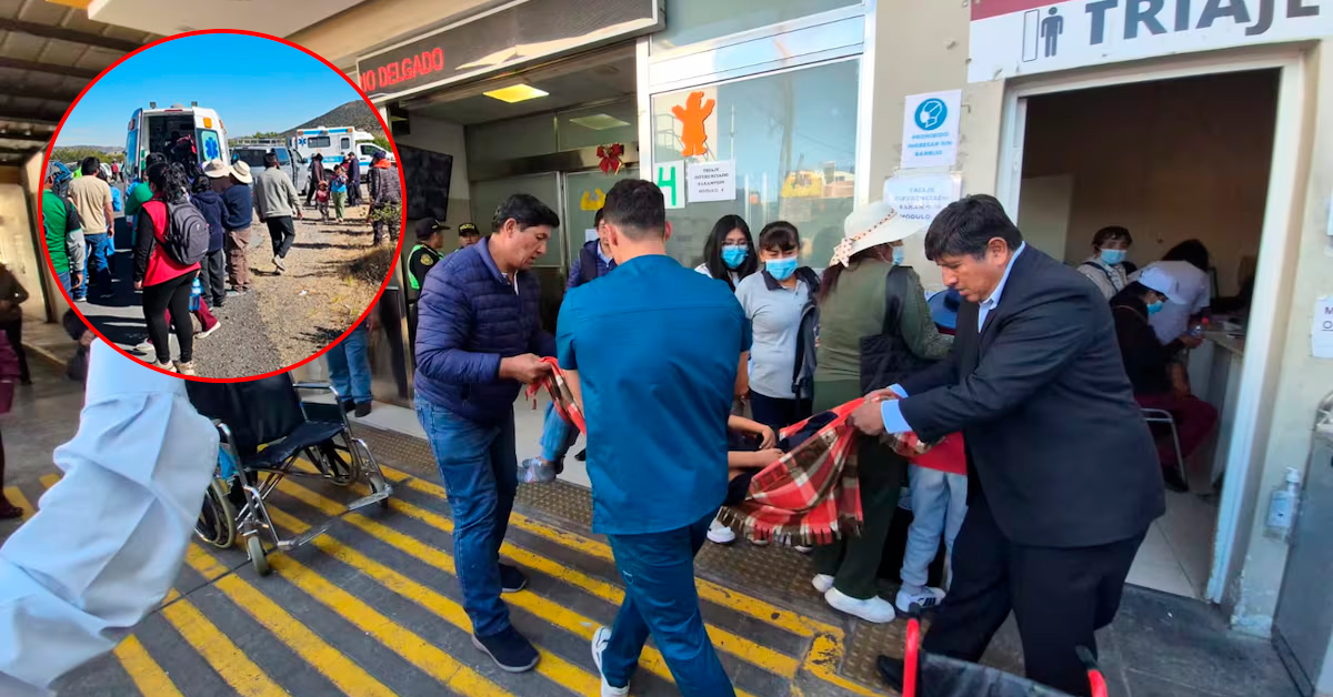 Camioneta que trasladaba escolares vuelca y deja once estudiantes heridos en Moquegua