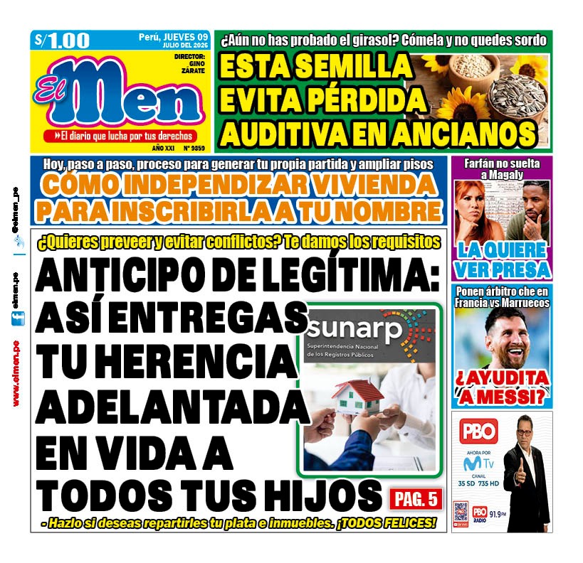 Portada Diario El Men (9/7/2026)
