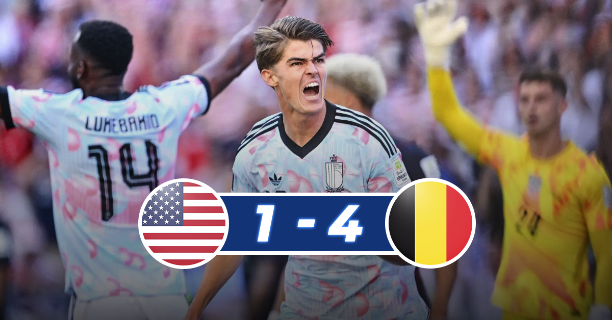 Estados Unidos cae en casa: Bélgica impone con goleada 4-1 y deja el Mundial sin anfitriones