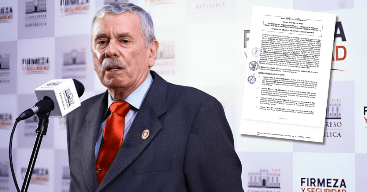 Fernando Rospigliosi denuncia adquisición de pistolas del Mininter destinadas a la PNP por presunta irregularidad