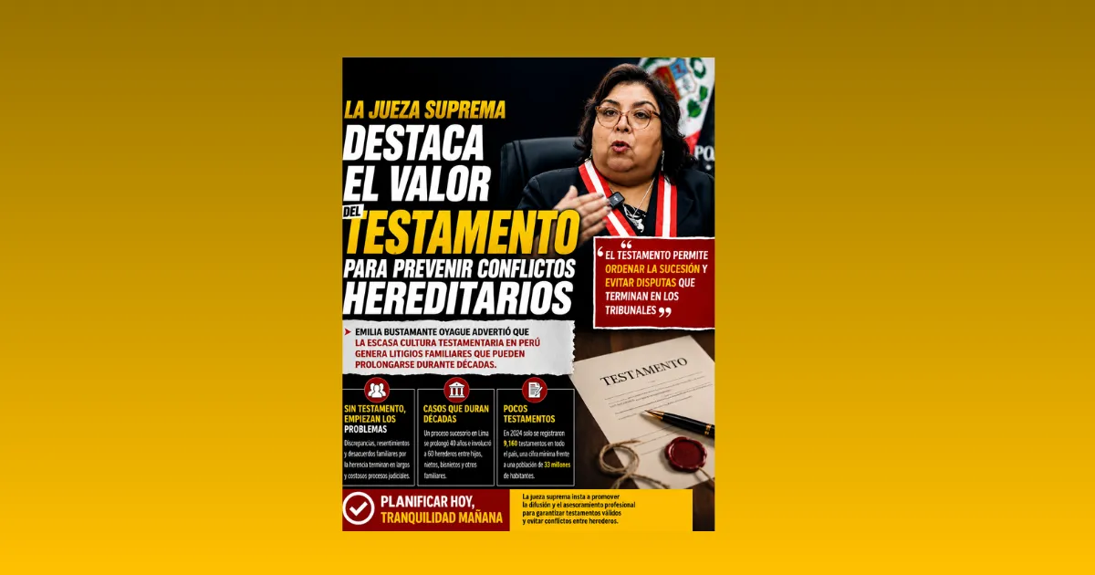 LA JUEZA SUPREMA DESTACA EL VALOR DEL TESTAMENTO PARA PREVENIR CONFLICTOS HEREDITARIOS