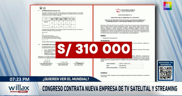 Congreso contrata nueva empresa de TV satelital y streaming que transmite partidos del Mundial 2026