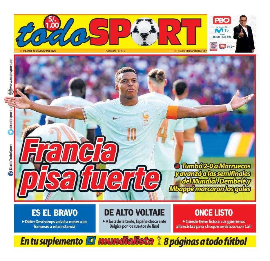 Portada Diario TodoSport (10/07/2026)