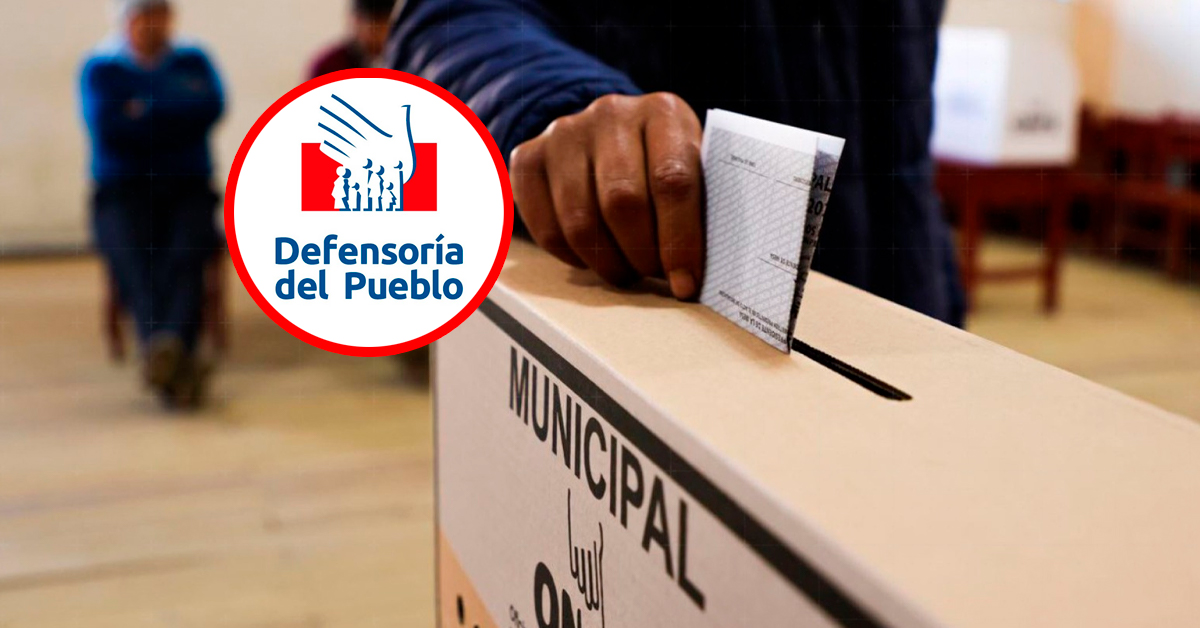 Elecciones Regionales y Municipales: Defensoría asegura que presupuesto está garantizado pese a advertencias de déficit