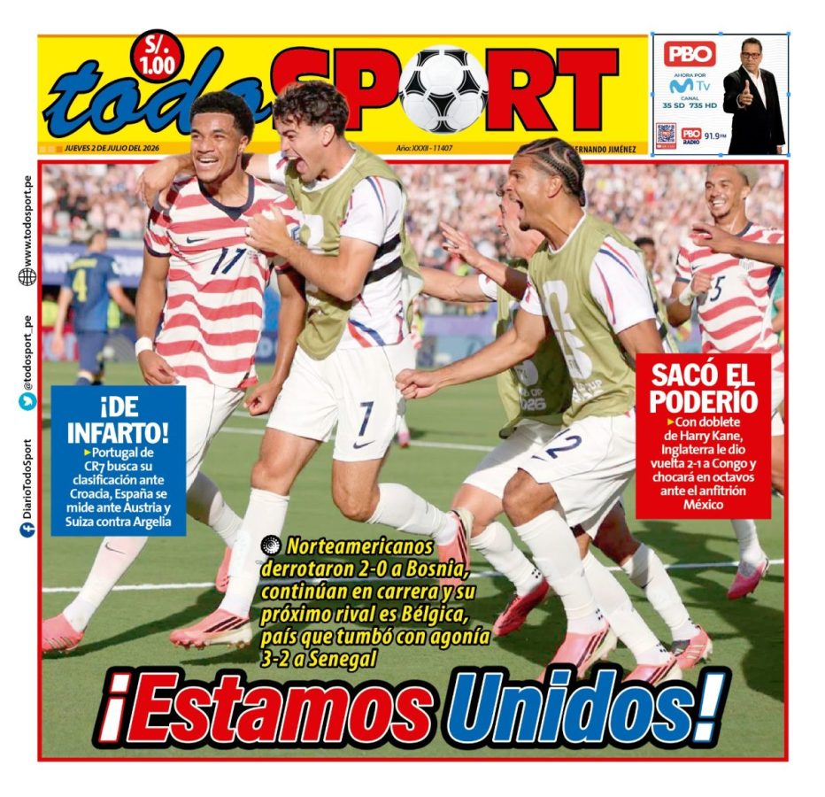 Portada Diario TodoSport (2/07/2026)