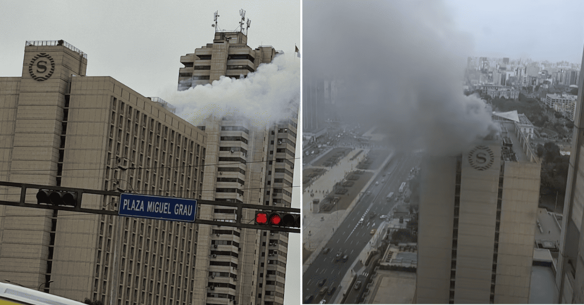 Emergencia en Cercado de Lima: Reportan amago de incendio en el piso 21 del hotel Sheraton