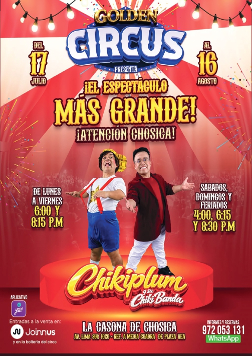 Golden Circus presenta su nuevo show ‘Chikiplum y su Chikibanda’ en La Casona de Chosica