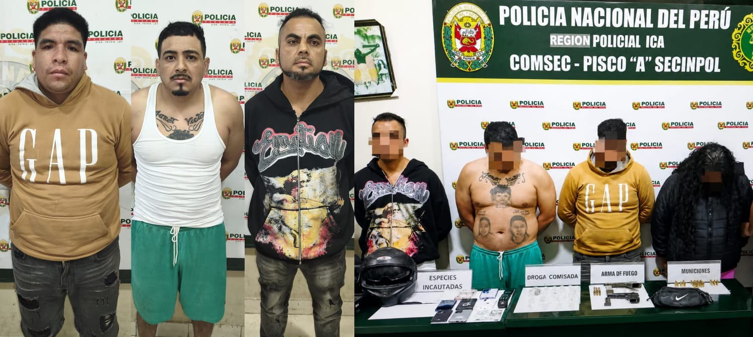 Policía desarticula banda de sicariato en Pisco