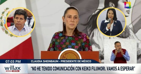 Claudia Sheinbaum menciona a Pedro Castillo para justificar su no saludo a Keiko Fujimori: “Ellos rompieron la relación”
