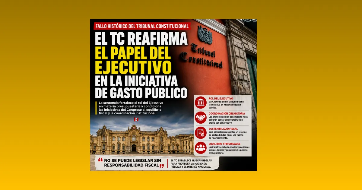 EL TC REAFIRMA EL PAPEL DEL EJECUTIVO EN LA INICIATIVA DE GASTO PÚBLICO