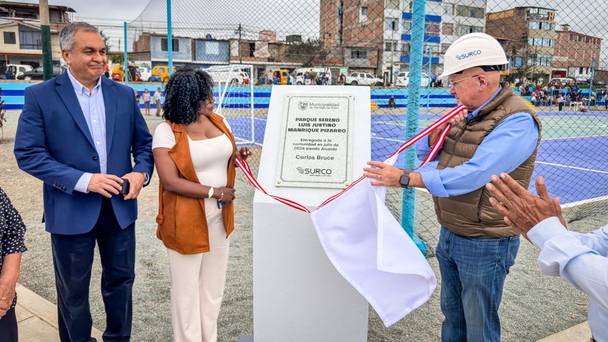 Surco inaugura parque con dos losas deportivas en memoria del sereno Luis Manrique