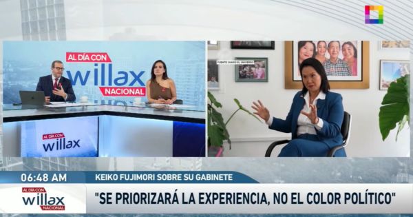 Keiko Fujimori se dirige a opositores y adelanta cómo será su gabinete: “No se priorizará el color de Fuerza Popular”