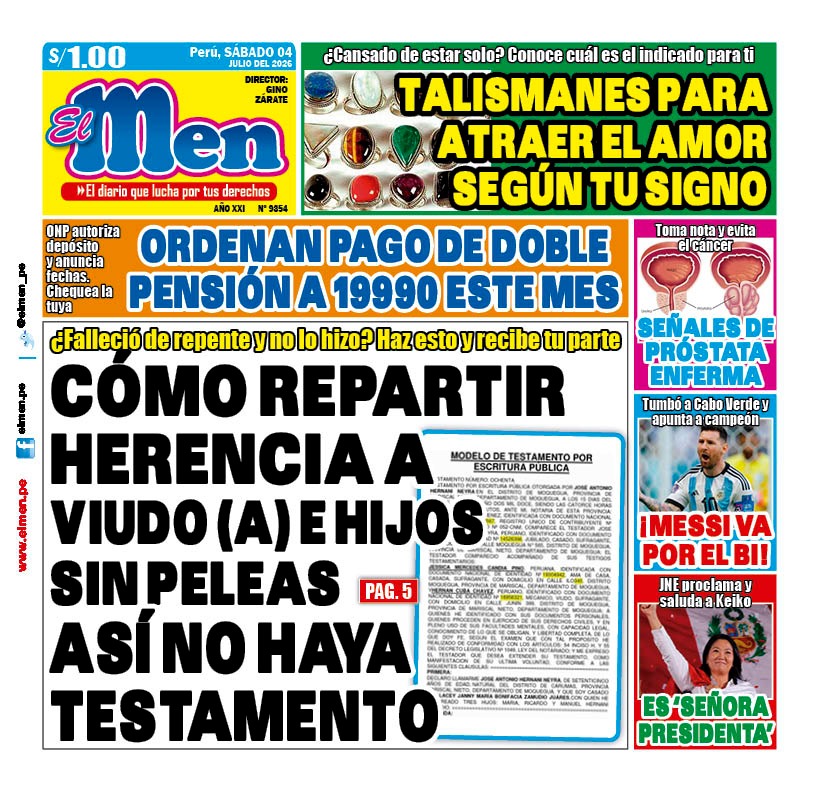 Portada Diario El Men (4/7/2026)