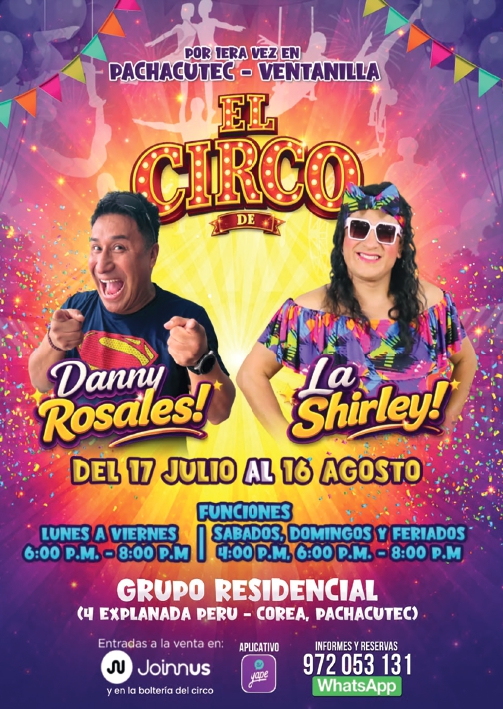 Diversión asegurada: Llega a Ventanilla el circo de Danny Rosales y ‘La Shirley’