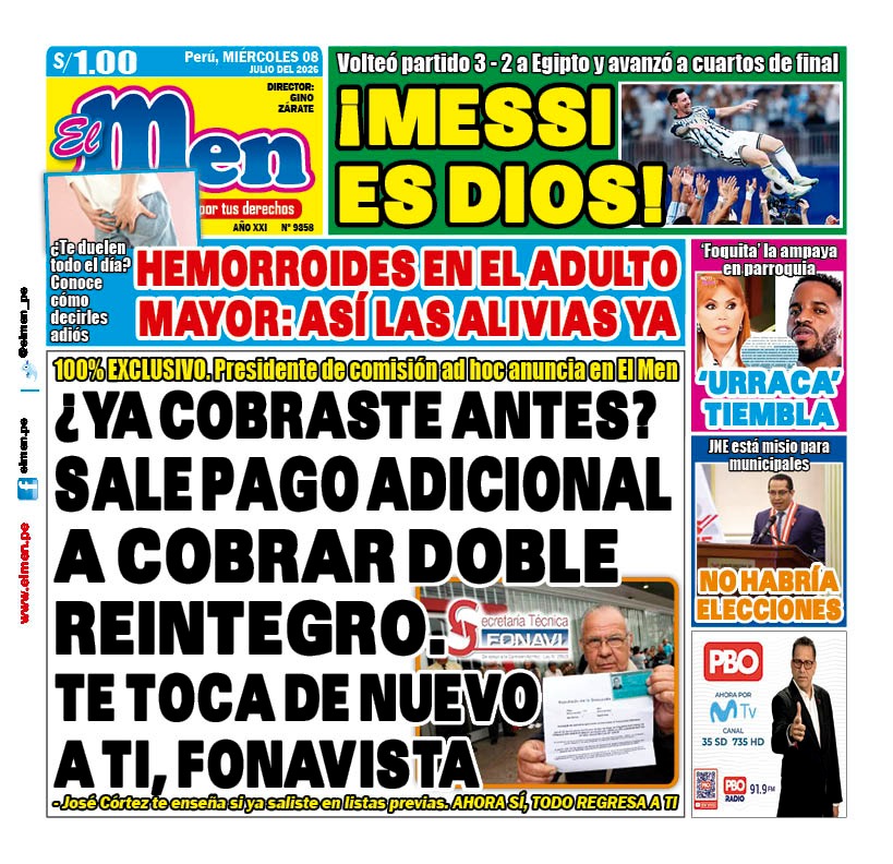 Portada Diario El Men (8/7/2026)