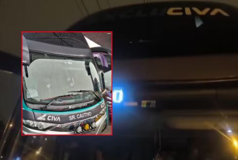 Bus de Civa sufrió ataque en pleno viaje