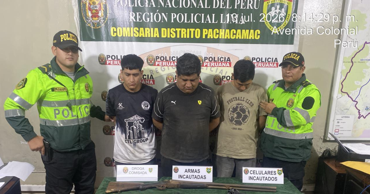Pachacamac: PNP desarticula banda criminal 'Los babys de Manchay' e incautan armas y drogas