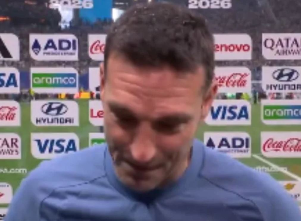 Scaloni rompió en llanto por triunfo
