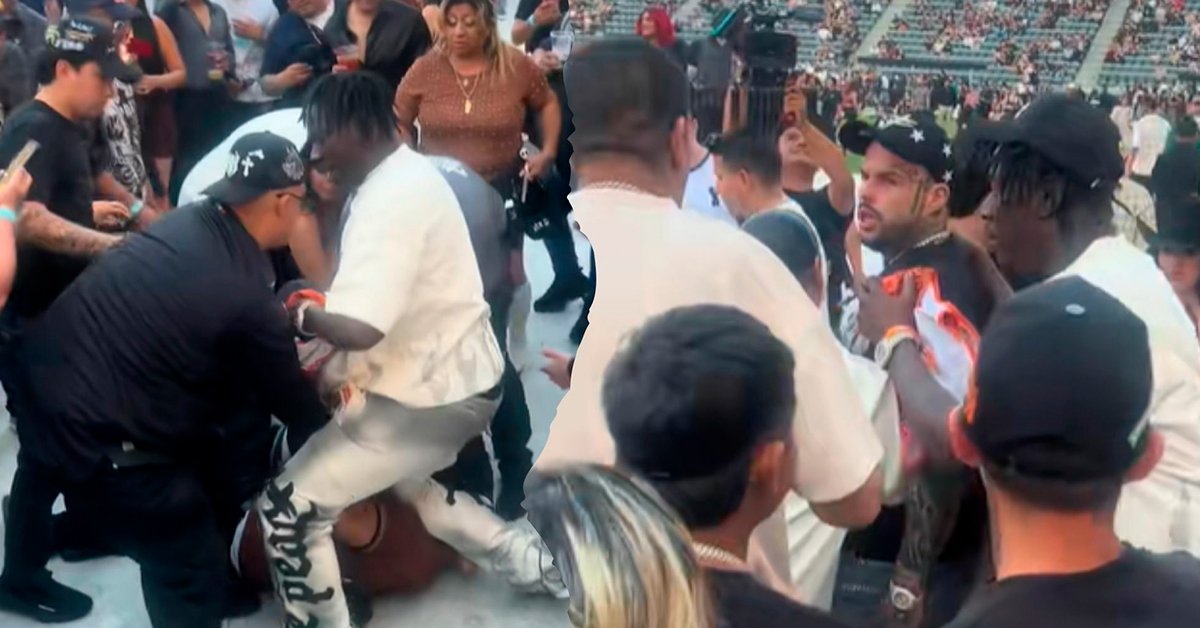 Rapero estadounidense se va a los golpes y protagoniza tremenda pelea en un festival de música