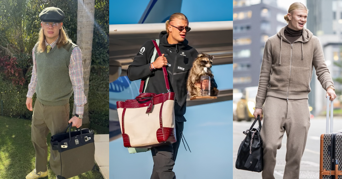 Erling Haaland impone tendencia: Más de 800,000 dólares en sus bolsos Hermès, Chanel, Louis Vuitton y otras marcas de lujo