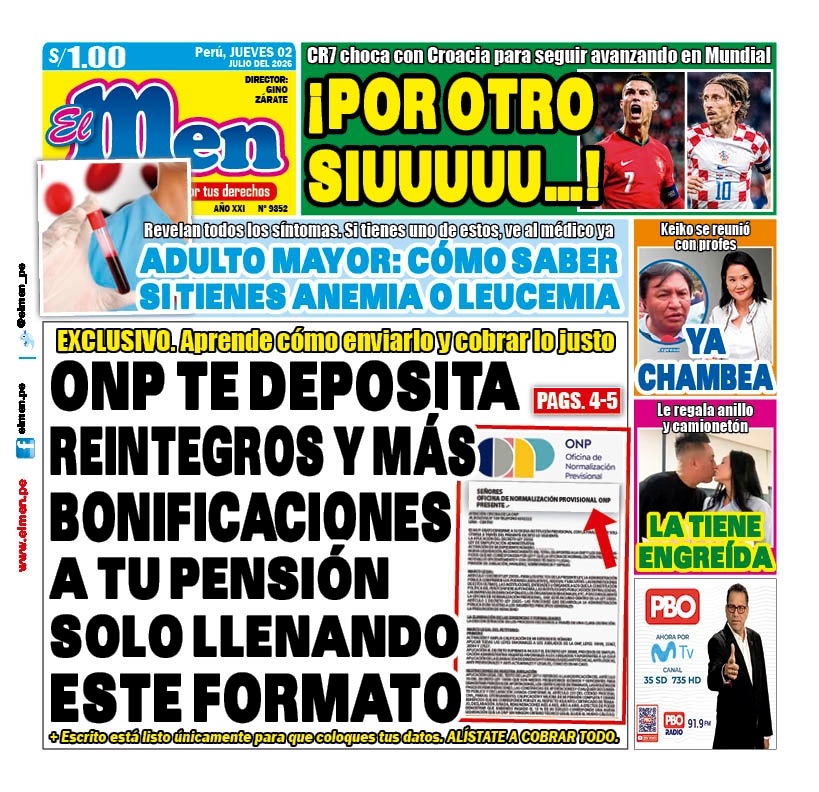 Portada Diario El Men (2/7/2026)