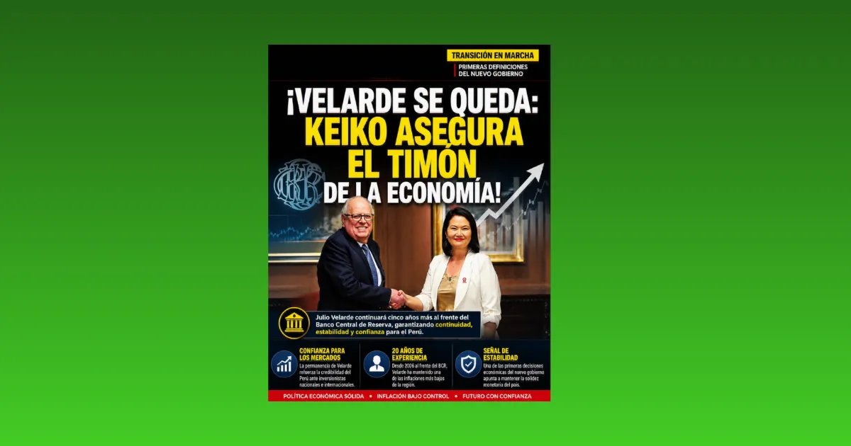 ¡VELARDE SE QUEDA: KEIKO ASEGURA EL TIMÓN DE LA ECONOMÍA!