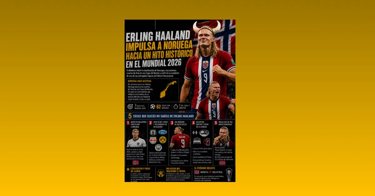 ¡HAALAND: NACIÓ EN INGLATERRA… PERO SE CONVIRTIÓ EN EL HÉROE DE NORUEGA!
