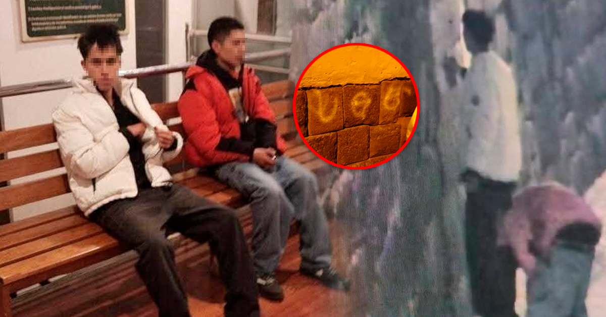 Atentado patrimonial: Sujetos vandalizan con grafitis muros incas en el Centro Histórico de Cusco