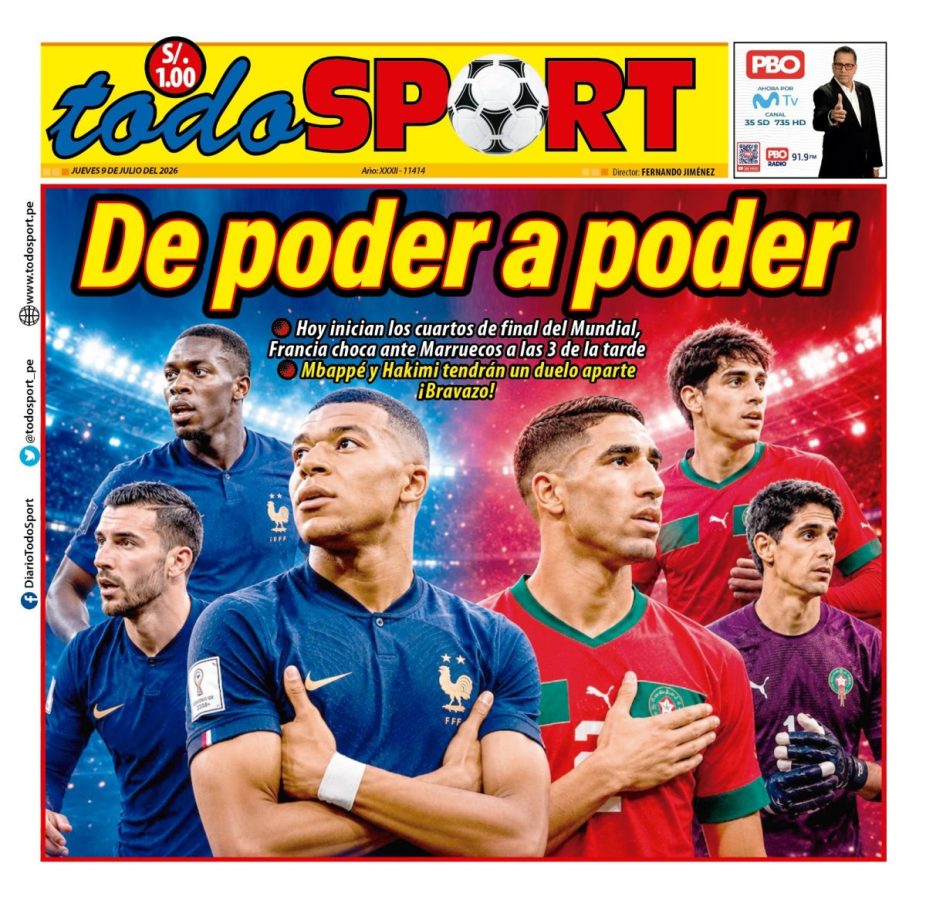 Portada Diario TodoSport (9/07/2026)