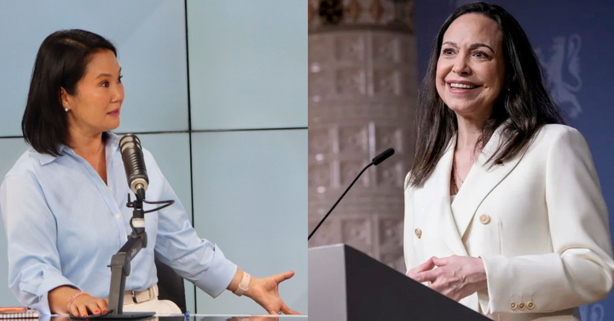 Keiko Fujimori recibe saludo de la lideresa venezolana María Corina Machado por su proclamación como presidenta electa