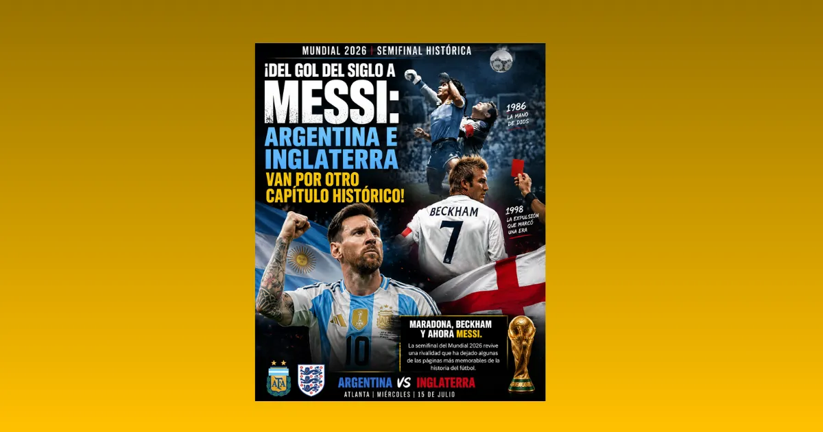 ¡DEL GOL DEL SIGLO A MESSI: ARGENTINA E INGLATERRA VAN POR OTRO CAPÍTULO HISTÓRICO!