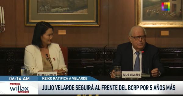 Julio Velarde seguirá al frente del BCR y agradece a Keiko Fujimori: “Cumpliré con la tarea que me está encargando”