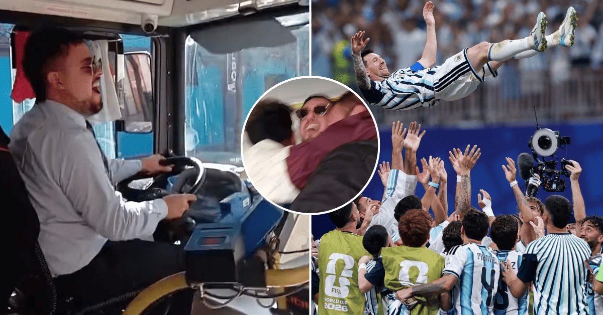 Chofer protagoniza emotiva celebración con pasajeros tras agónico triunfo de Argentina ante Egipto: "¡Qué alegría!"