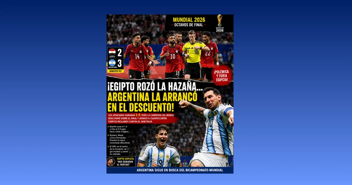 ¡EGIPTO ROZÓ LA HAZAÑA… ARGENTINA LA ARRANCÓ EN EL DESCUENTO! (VIDEO)