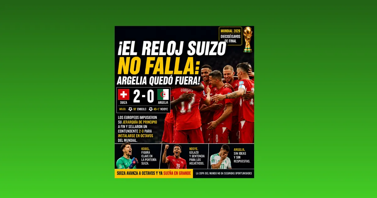 ¡EL RELOJ SUIZO NO FALLA: ARGELIA QUEDÓ FUERA! (VIDEO)